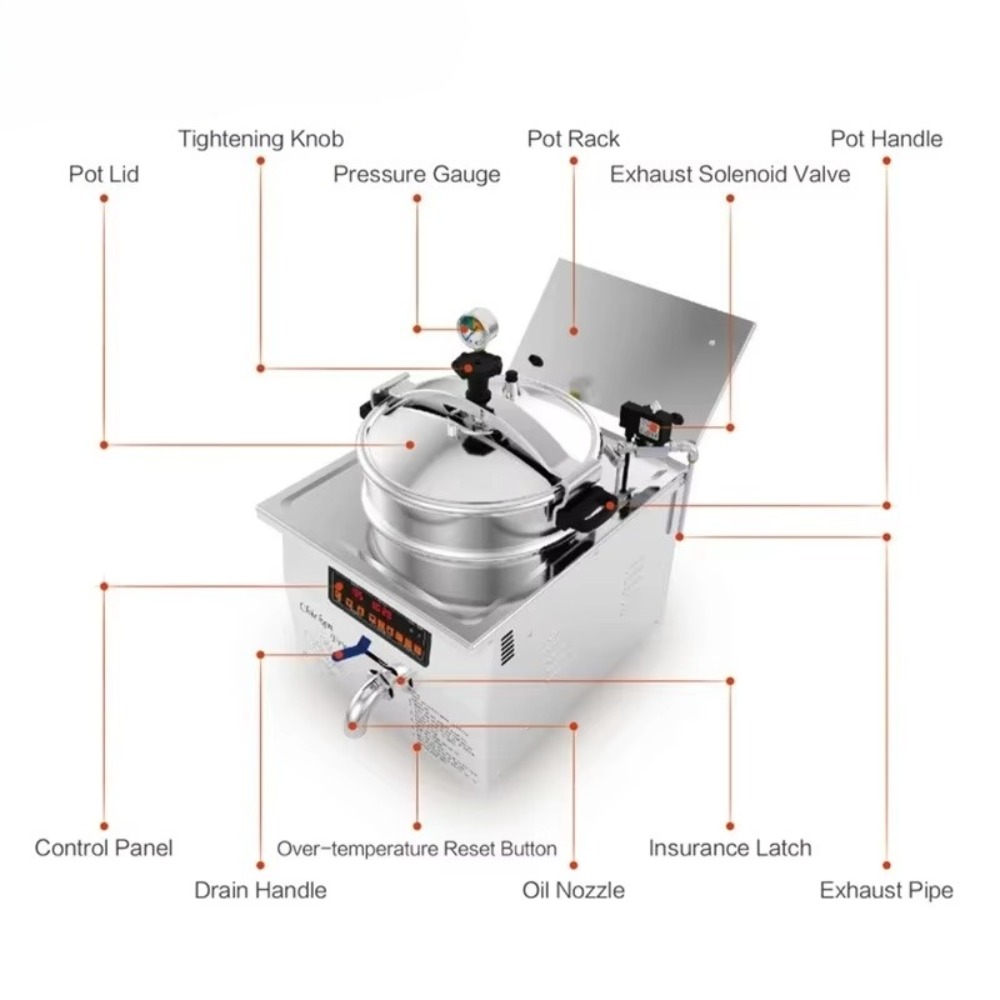 Air Fryer - Mesin Penggorengan Vakum Kontinu Industri Tanpa