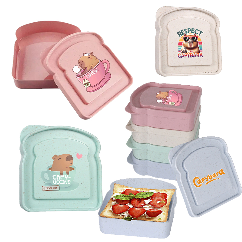 Microwave Oven - Kotak Penyimpanan Makanan Sandwich Capybara, Wadah
