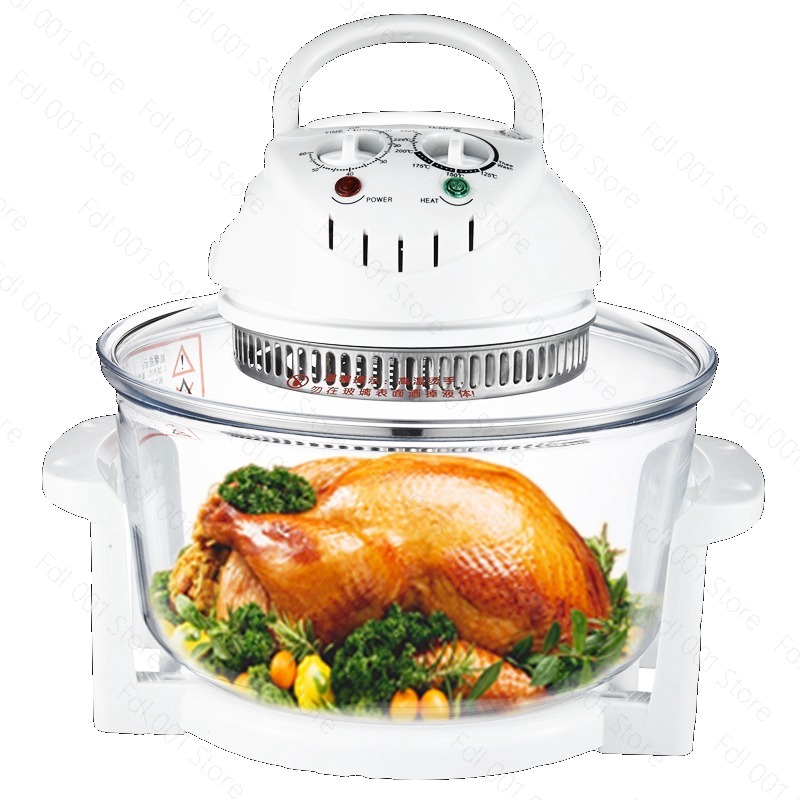 Air Fryer - Penggorengan Udara Kaca, Tungku Gelombang Cahaya,