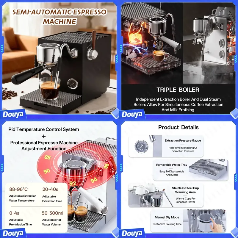 Coffee Maker - Mesin Espresso Semi-otomatis CAFOVO E120 dengan