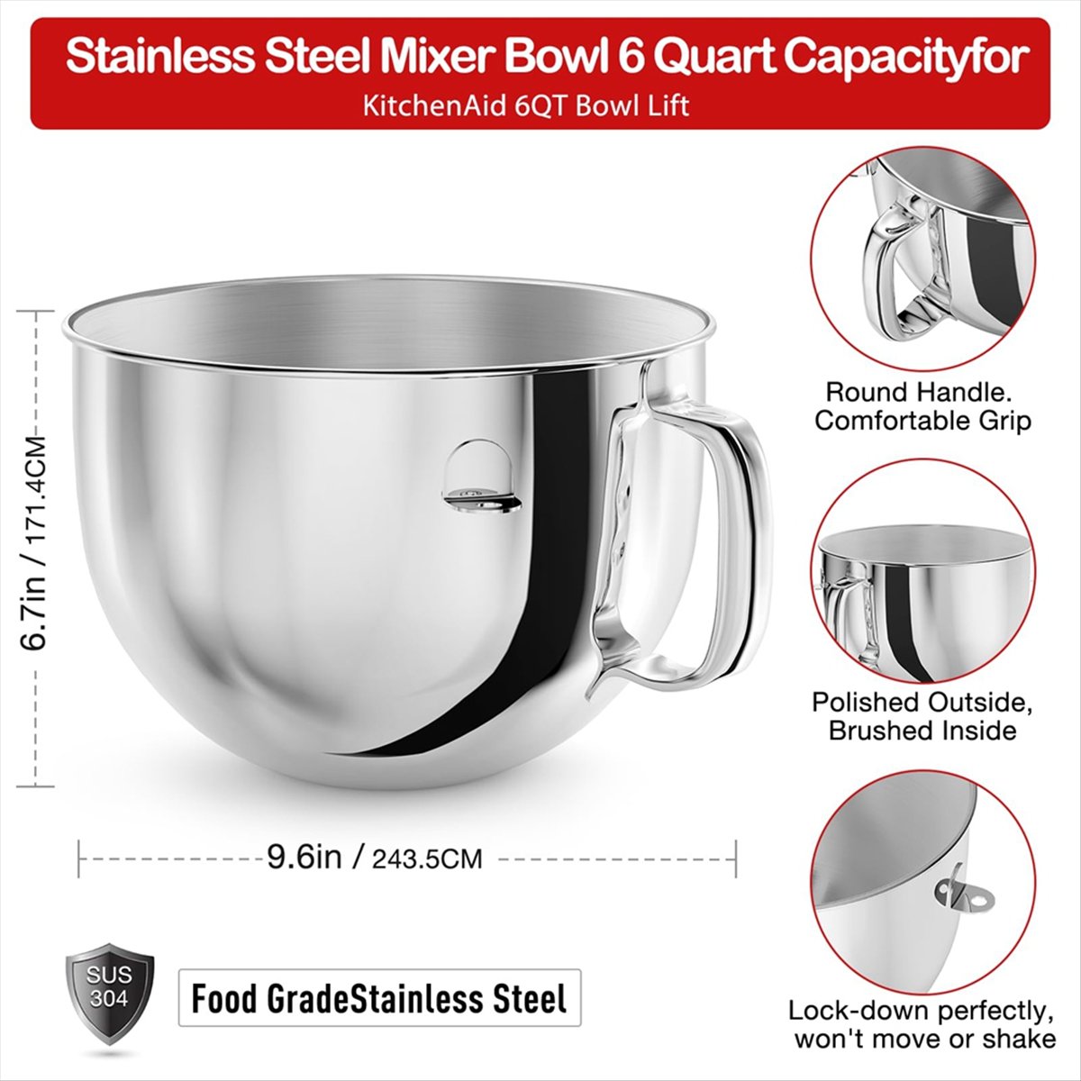 Mangkuk Mixer Baja Tahan Karat - Stand Mixer ulasan dan harga