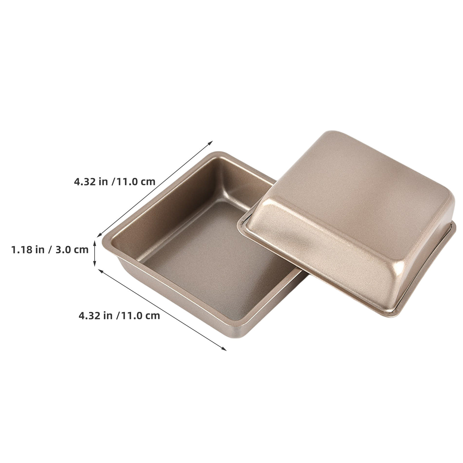 4 Buah Loyang Persegi Anti Len - Toaster ulasan dan harga