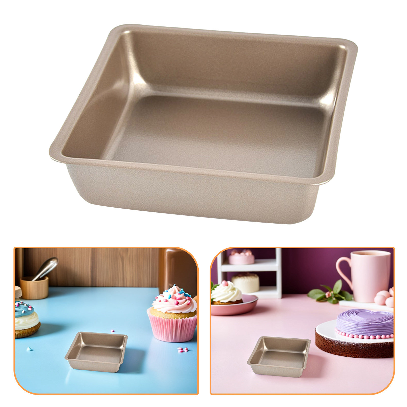 4 Buah Loyang Persegi Anti Len - Toaster ulasan dan harga